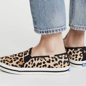 Kate Spade/Keds Women's Animal Print Slip-On Sneakers